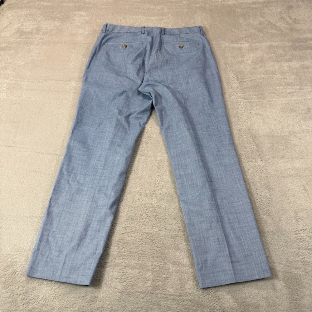 BONOBOS Mens 36S Short Slim Fit Light Blue Cotton Suit Jacket Pants 32x28 Casual - Picture 15 of 16